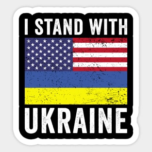 I Stand With Ukraine - Ukraine American Root Sticker